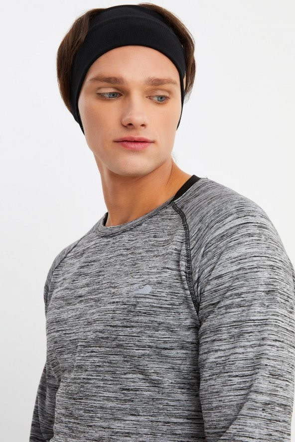 Siyah Erkek Pamuklu Termal, Kaymaz, Terletmez, Ultra Hafif, Spor Saç Bandı Bandana Buff - 5