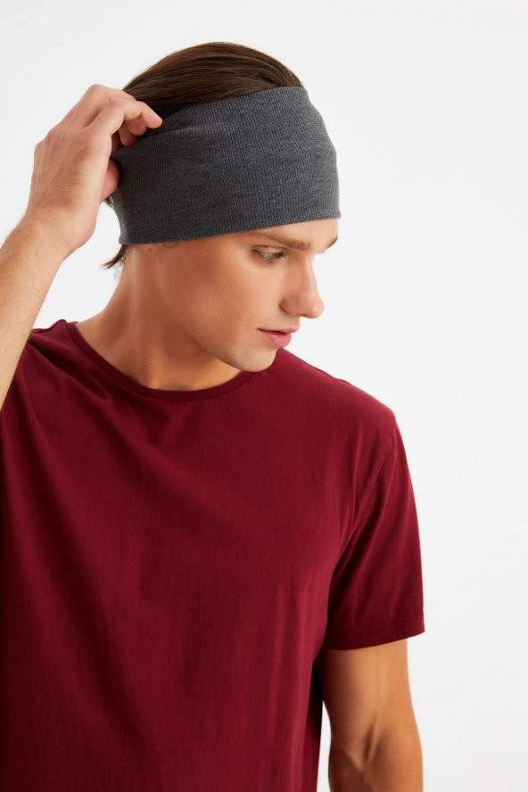 Füme Erkek Pamuklu Kaşkorse, Kaymaz, Terletmez, Ultra Hafif, Spor Saç Bandı Bandana Buff - 5