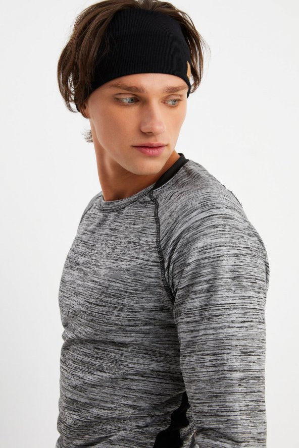 Siyah Erkek Pamuklu Kaşkorse, Kaymaz, Terletmez, Ultra Hafif, Spor Saç Bandı Bandana Buff - 4