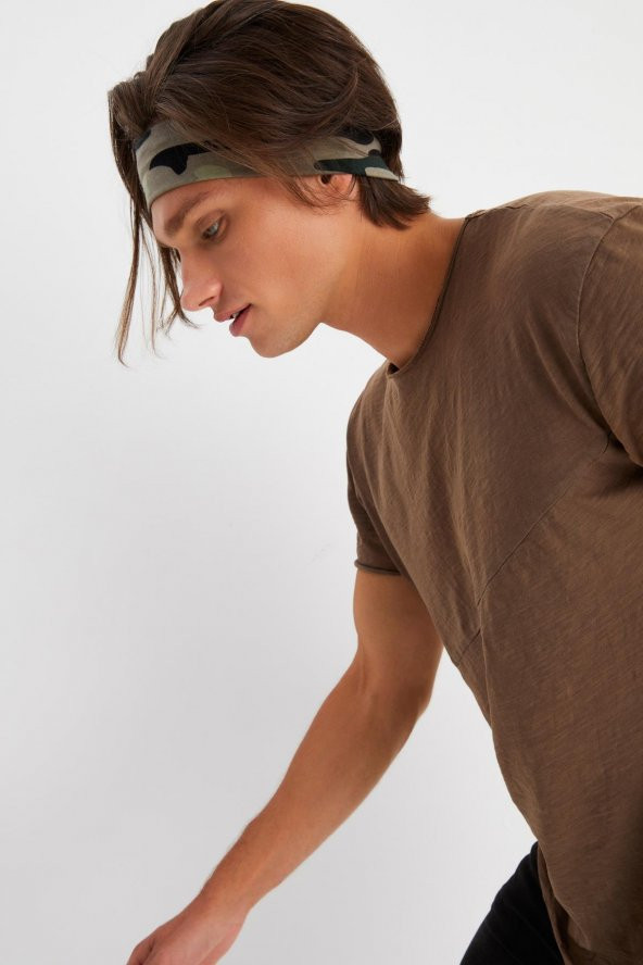 Kamuflaj Erkek Pamuklu Penye, Kaymaz, Terletmez, Ultra Hafif, Spor Saç Bandı Bandana - 4