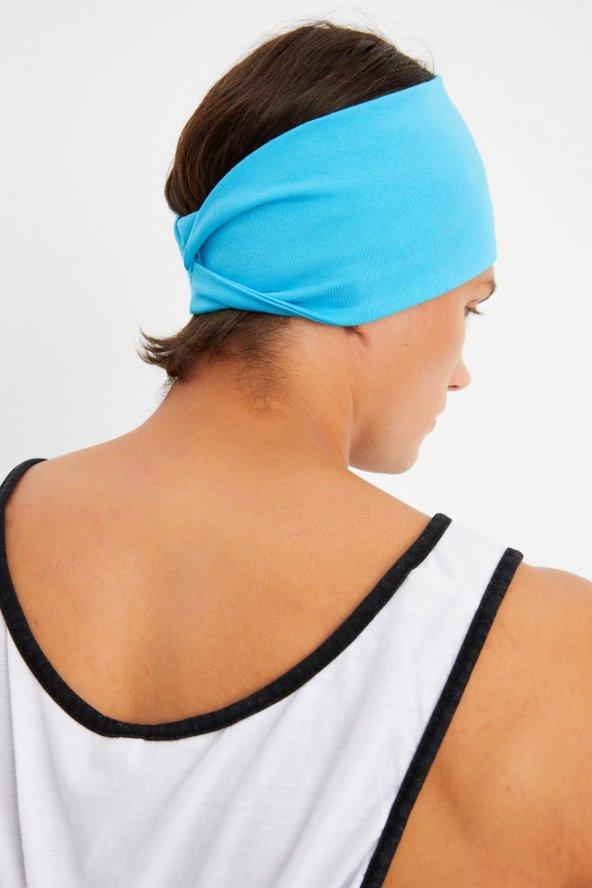 Aqua Erkek Pamuklu Penye, Kaymaz, Ultra Hafif, Spor Geniş Saç Bandı Bandana Buff - 6
