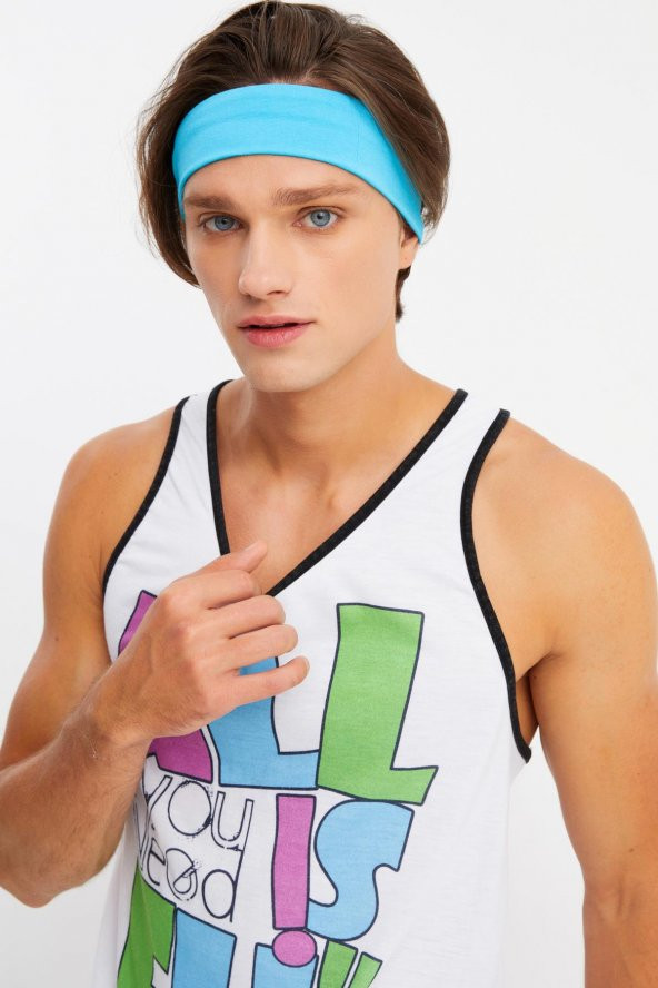 Aqua Erkek Pamuklu Penye, Kaymaz, Terletmez, Ultra Hafif, Spor Saç Bandı Bandana