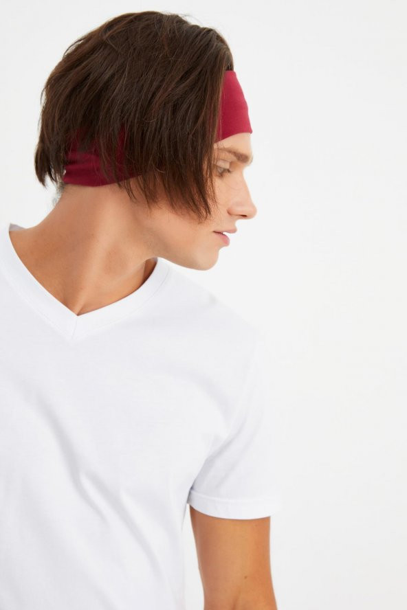 Bordo Erkek Pamuklu Penye, Kaymaz, Terletmez, Ultra Hafif, Spor Saç Bandı Bandana - 2