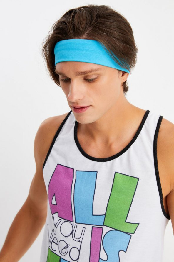 Aqua Erkek Pamuklu Penye, Kaymaz, Terletmez, Ultra Hafif, Spor Saç Bandı Bandana - 3