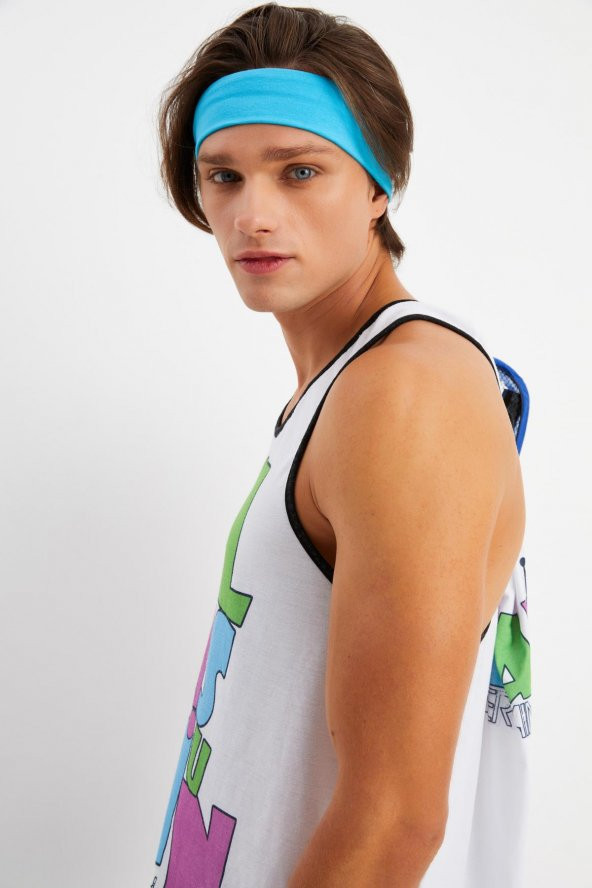 Aqua Erkek Pamuklu Penye, Kaymaz, Terletmez, Ultra Hafif, Spor Saç Bandı Bandana - 5