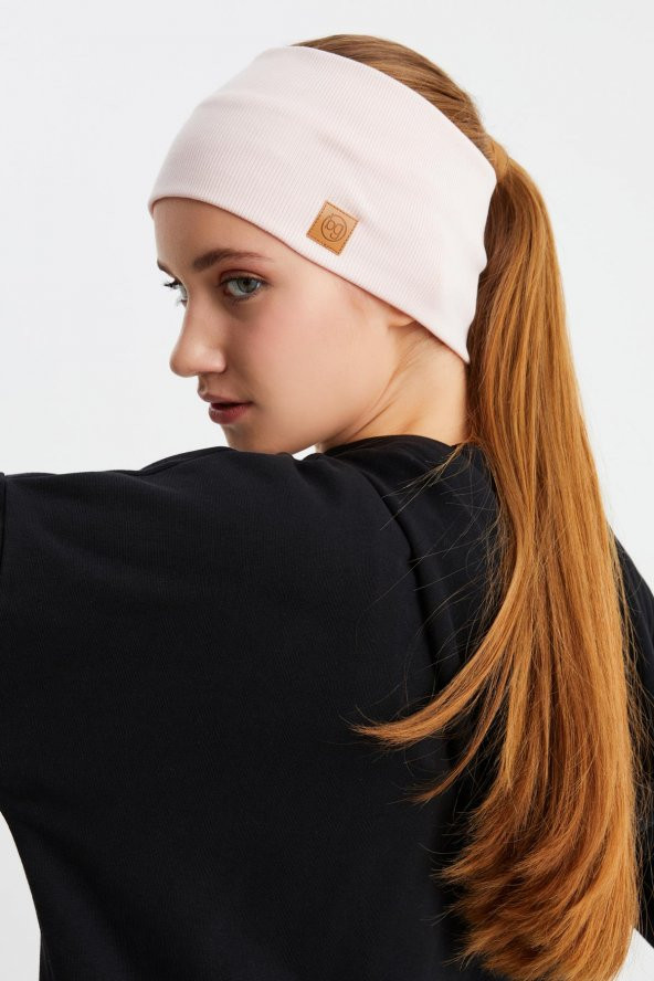 Pudra-Melanj 2'li Pamuklu Kaşkorse, Kaymaz, Terletmez, Ultra Hafif, Spor Saç Bandı Bandana Buff - Resim 4