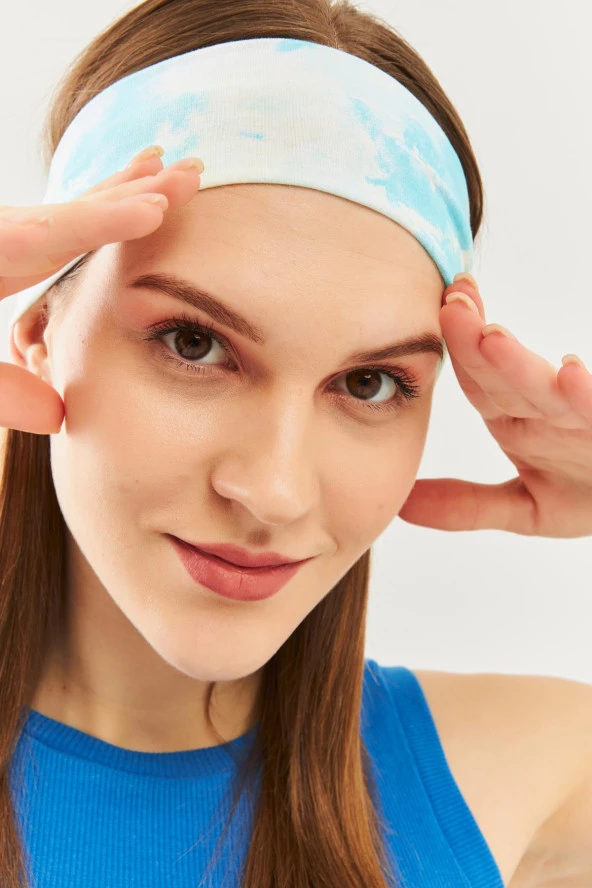 Batik Doğa Kadın Pamuklu Penye, Kaymaz, Terletmez, Ultra Hafif, Spor Saç Bandı Bandana Trendy Renkler - 1