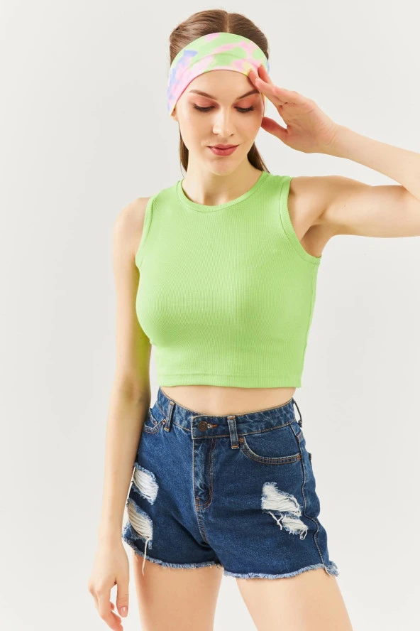 Batik Gökkuşağı Kadın Pamuklu Penye, Kaymaz, Terletmez, Ultra Hafif, Spor Saç Bandı Bandana Trendy Renkler - 6