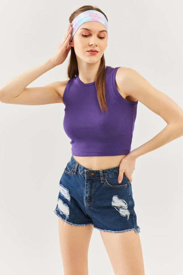 Batik Aqua Kadın Pamuklu Penye, Kaymaz, Terletmez, Ultra Hafif, Spor Saç Bandı Bandana Trendy Renkler - 6