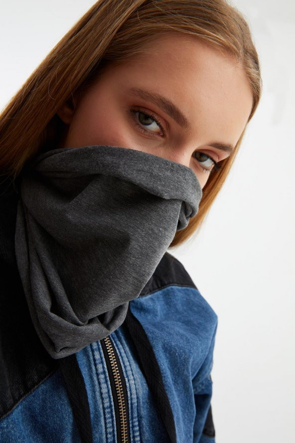 Füme Kadın 4 fonksiyonlu Koruyucu, Pamuklu, Esnek, Terletmez, Bandana, Boyunluk, Buff, Maske - 3