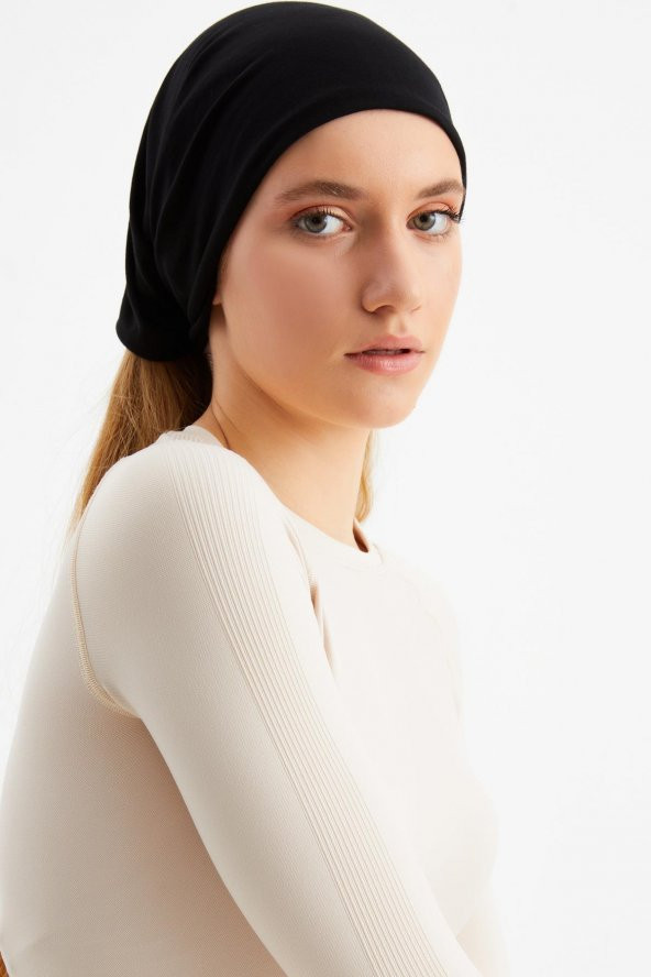 Siyah Kadın 4 fonksiyonlu Koruyucu, Pamuklu, Esnek, Terletmez, Bandana, Boyunluk, Buff, Maske - 8