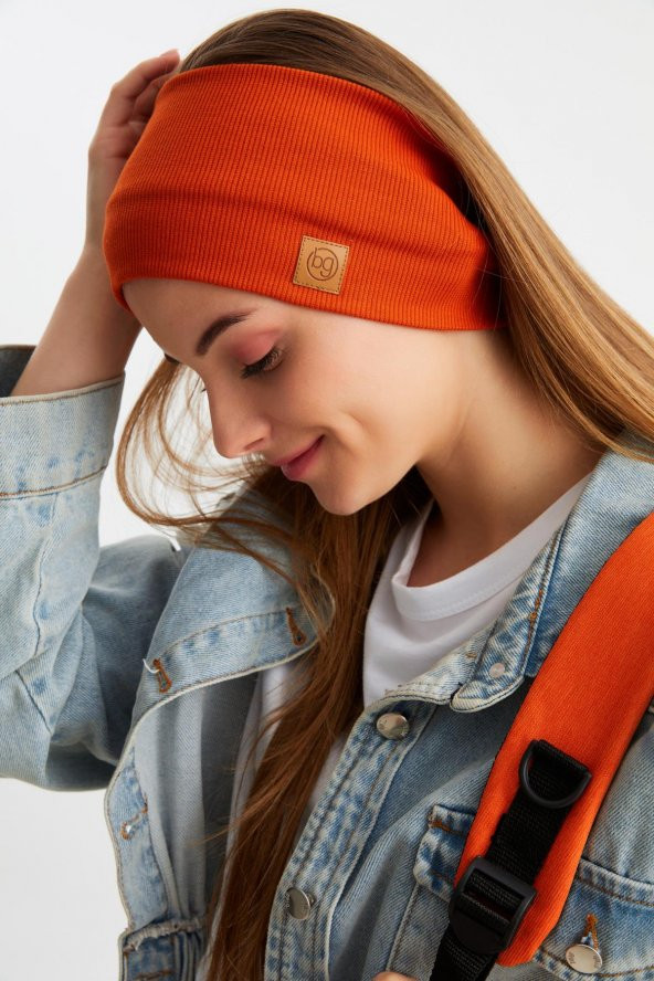 Kiremit Kadın Pamuklu Kaşkorse, Kaymaz, Terletmez, Ultra Hafif, Spor Saç Bandı Bandana Buff - Resim 2