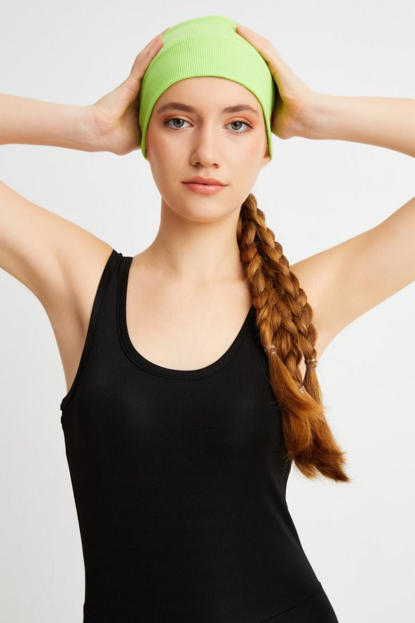 Fıstık Yeşil Kadın Pamuklu Kaşkorse, Kaymaz, Terletmez, Ultra Hafif, Spor Saç Bandı Bandana Buff - 2