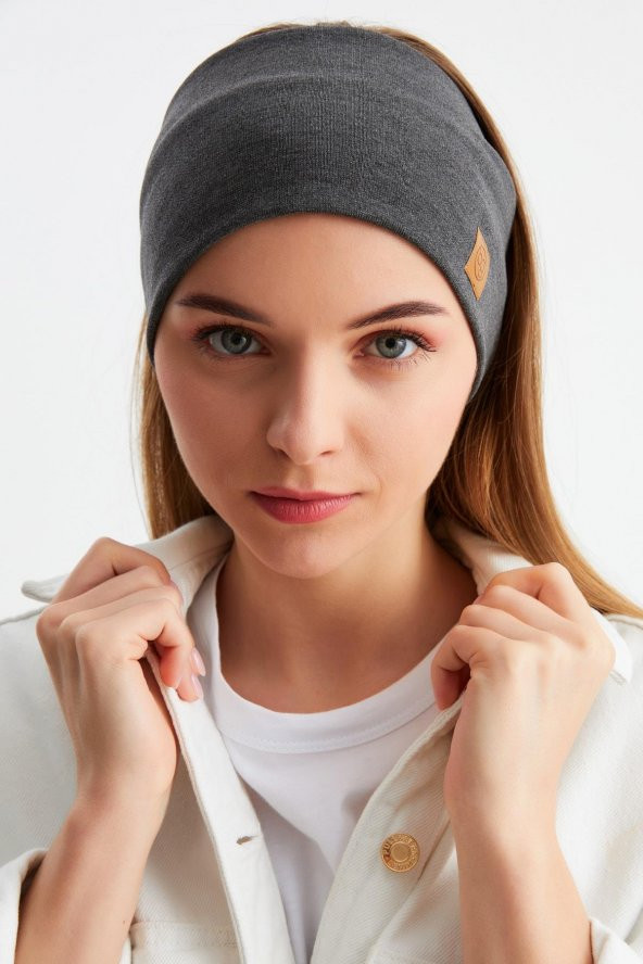 Füme Kadın Pamuklu Termal, Kaymaz, Terletmez, Ultra Hafif, Spor Saç Bandı Bandana Buff - 3