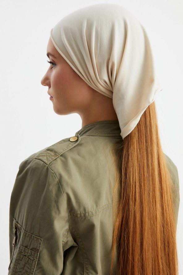 Bej Kadın 4 fonksiyonlu Koruyucu, Pamuklu, Esnek, Terletmez, Bandana, Boyunluk, Buff, Maske - 6