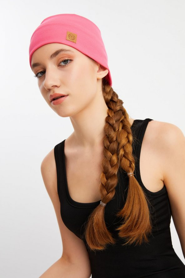 Pembe Kadın Pamuklu Kaşkorse, Kaymaz, Terletmez, Ultra Hafif, Spor Saç Bandı Bandana Buff - Resim 4
