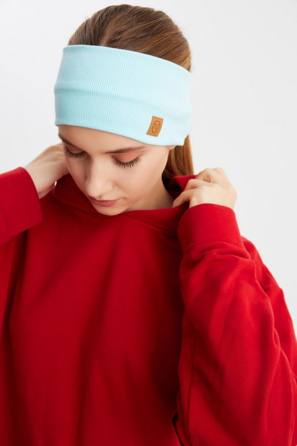Aqua Kadın Pamuklu Kaşkorse, Kaymaz, Terletmez, Ultra Hafif, Spor Saç Bandı Bandana Buff - Resim 4