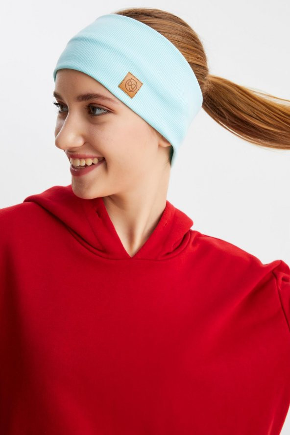 Aqua Kadın Pamuklu Kaşkorse, Kaymaz, Terletmez, Ultra Hafif, Spor Saç Bandı Bandana Buff - Resim 5