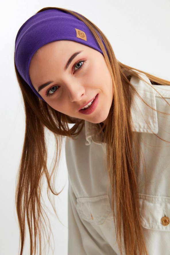Mor Kadın Pamuklu Kaşkorse, Kaymaz, Terletmez, Ultra Hafif, Spor Saç Bandı Bandana Buff - 4
