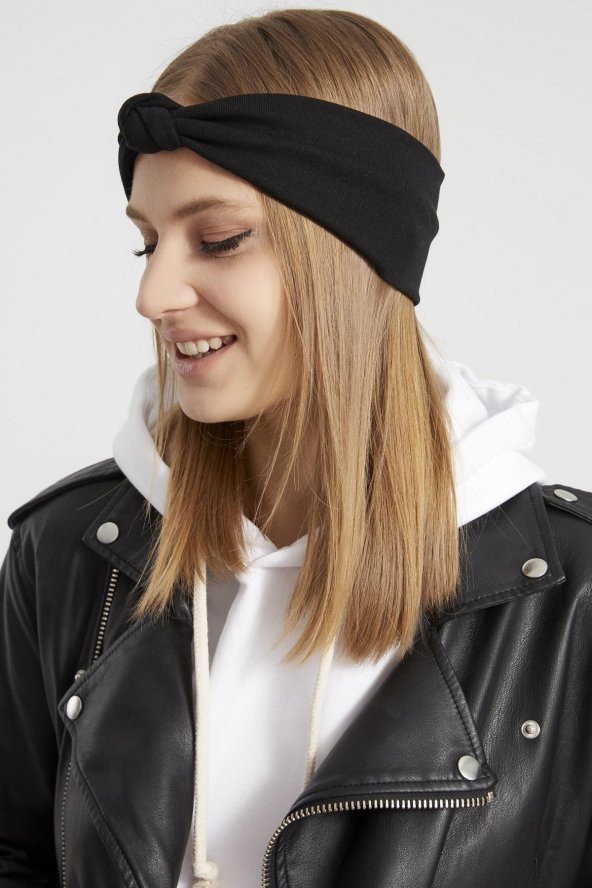 Handmade siyah new dizayn Kadın Bandana Saç Bandı, ekstra yumuşak yerli kumaş, şık rahat göz alıcı - 3