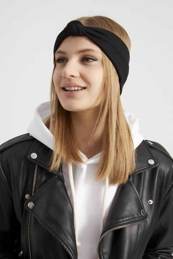 Handmade siyah new dizayn Kadın Bandana Saç Bandı, ekstra yumuşak yerli kumaş, şık rahat göz alıcı - 4