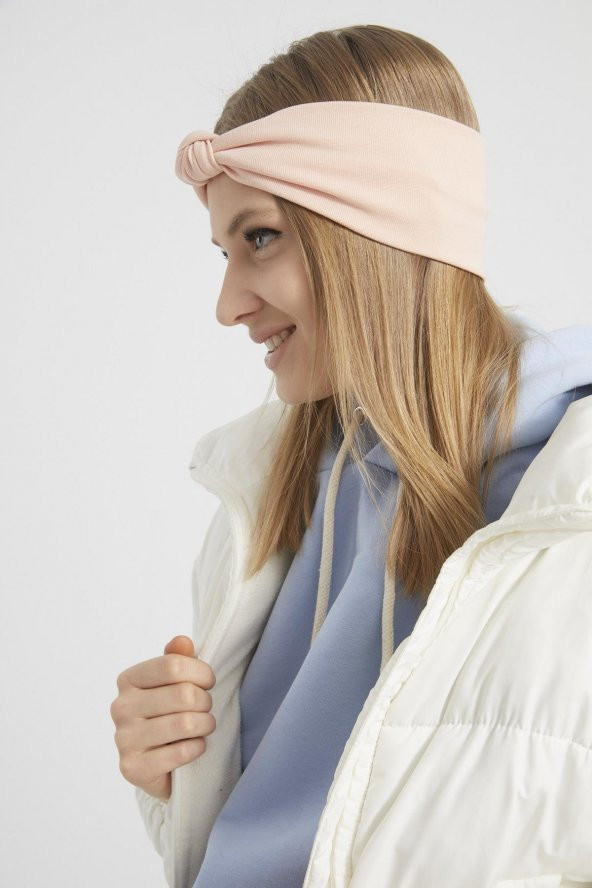 Handmade  Pudra new dizayn  butik Kadın Bandana Saç Bandı, ekstra yumuşak yerli kumaş, şık rahat göz alıcı - Resim 6