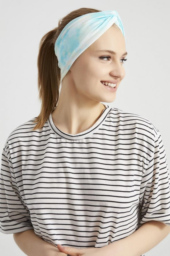 Batik bulut, butik tasarım Kadın Bandana Saç Bandı, ekstra yumuşak,  Esnek, doğal, pamuklu Penye - 9