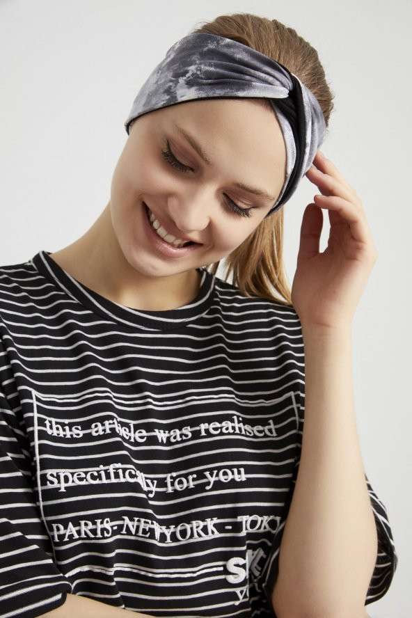 Batik siyah, butik tasarım Kadın Bandana Saç Bandı, ekstra yumuşak, Esnek, doğal, pamuklu Penye - 11