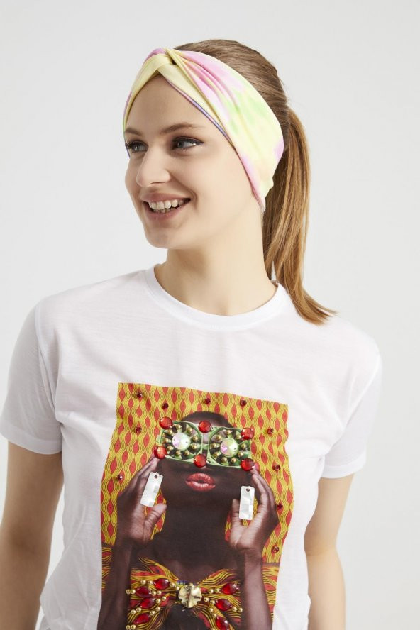 Batik doğa, butik tasarım Kadın Bandana Saç Bandı, ekstra yumuşak,  Esnek doğal, pamuklu Penye - 2