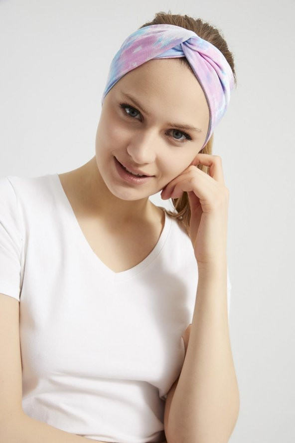 Batik aqua, butik tasarım Kadın Bandana Saç Bandı, ekstra yumuşak,  Esnek, doğal, pamuklu Penye - 5