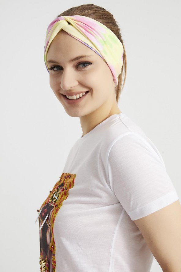 Batik doğa, butik tasarım Kadın Bandana Saç Bandı, ekstra yumuşak,  Esnek doğal, pamuklu Penye - 5