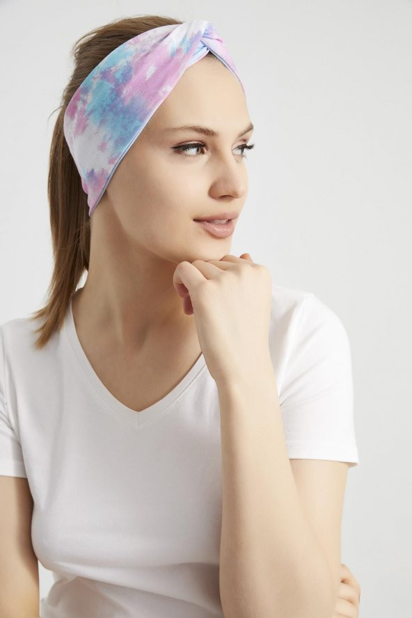 Batik aqua, butik tasarım Kadın Bandana Saç Bandı, ekstra yumuşak,  Esnek, doğal, pamuklu Penye - 9