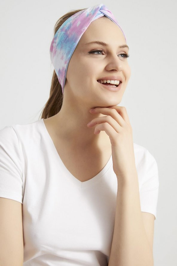 Batik aqua, butik tasarım Kadın Bandana Saç Bandı, ekstra yumuşak,  Esnek, doğal, pamuklu Penye - 10