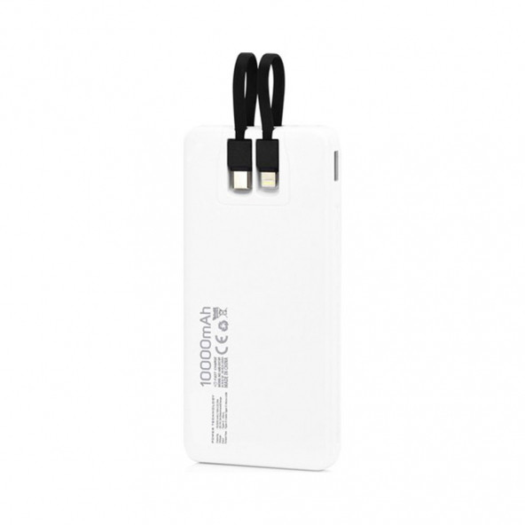 Zuidid 10000MAH 22,5W Type-C ve Lightning Kablolu Hızlı Şarj Powerbank Taşınabilir Şarj Cihazı - 2
