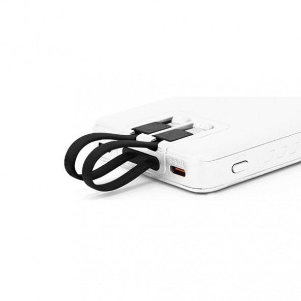 Zuidid 10000MAH 22,5W Type-C ve Lightning Kablolu Hızlı Şarj Powerbank Taşınabilir Şarj Cihazı - 3