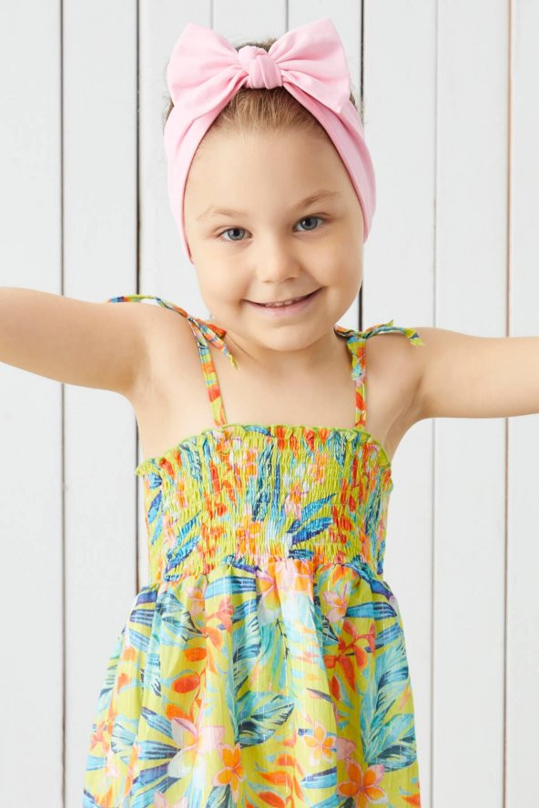 Şeker Pembe El Yapımı Yumuşak Fiyonk Bağlamalı Doğal Pamuklu Penye Bebek Çocuk Kız Bandana BEST OF SERİSİ - 3