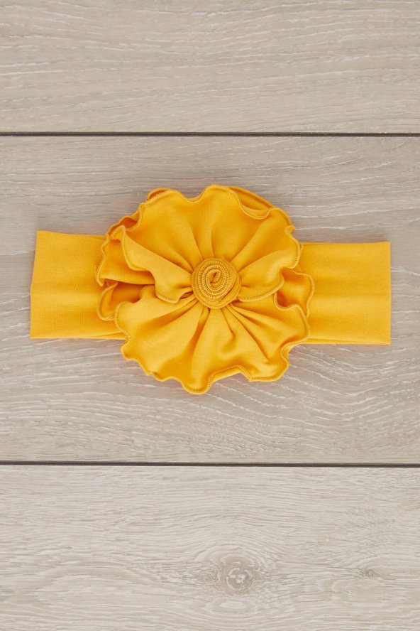 Hardal El Yapımı Yumuşak Eşsiz Aksesuarlı Doğal Pamuklu Penye Bebek Çocuk Kız Bandana BAHAR SERİSİ - 2