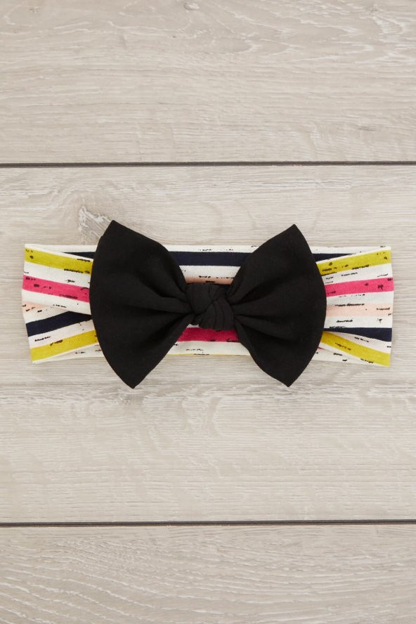 Neon Çok renkli El Yapımı Yumuşak Fiyonk Bağlamalı Doğal Pamuklu Penye Bebek Çocuk Kız Bandana GÖKKUŞAĞI SERİSİ - 3