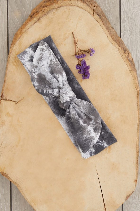 Batik Gri El Yapımı Yumuşak Tavşan Kulak Doğal Pamuklu Penye Bebek Çocuk Kız Yeni Stil Bandana