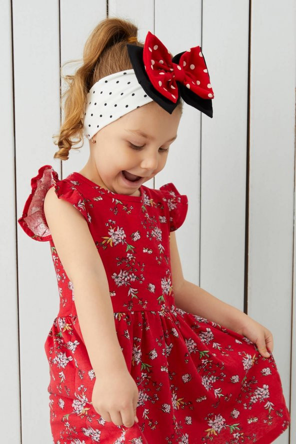 El Yapımı Yumuşak Fiyonk Bağlamalı Doğal Pamuklu Penye Bebek Çocuk Kız Özel Tasarım Bandana - 3