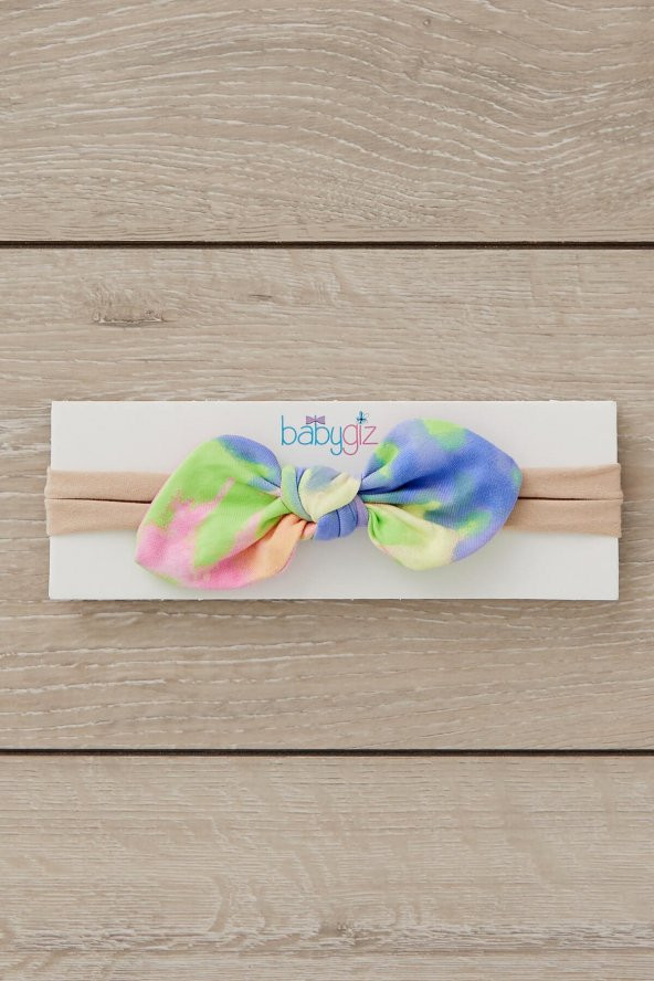 El Yapımı Yumuşak stil ince bağlamalı Doğal Pamuklu Penye 2'li Bebek Çocuk Kız Bandana Batik Pembe - 2