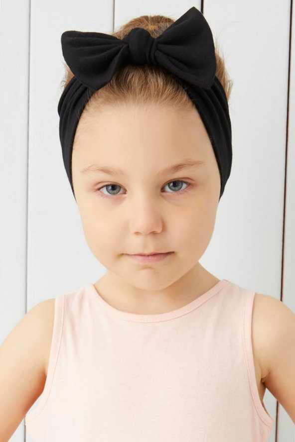 El Yapımı Ultra Yumuşak Fiyonk Bağlamalı %100 Doğal Pamuklu çift katlı Penye BEŞİ BİR ARADA Bebek ve Çocuk Kız Bandana Saç Bandı Seti - 5 ayrı desen ve renk - 7