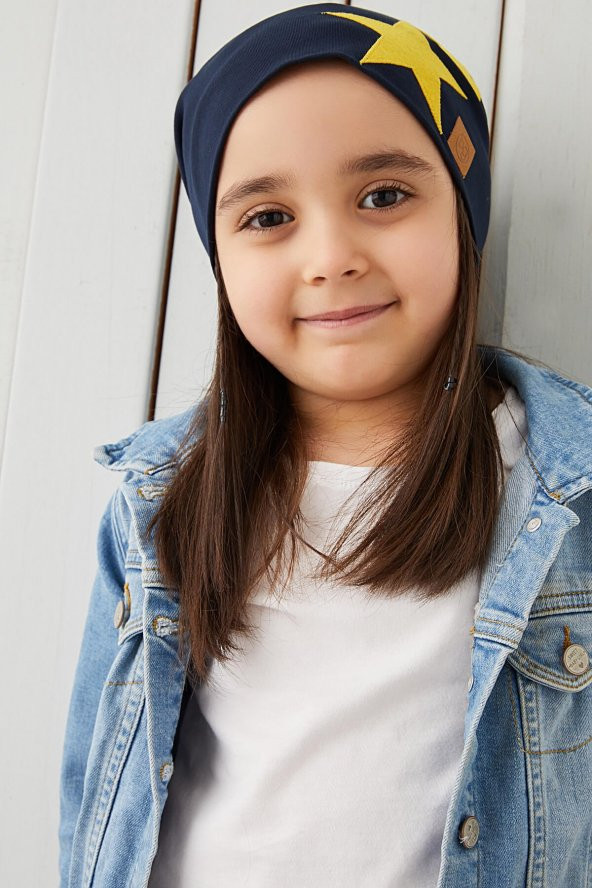 Sarı Lacivert Fanatik Çocuk Bebek Şapka Bere yumuşak çift katlı spor %100 doğal pamuklu penye - 5