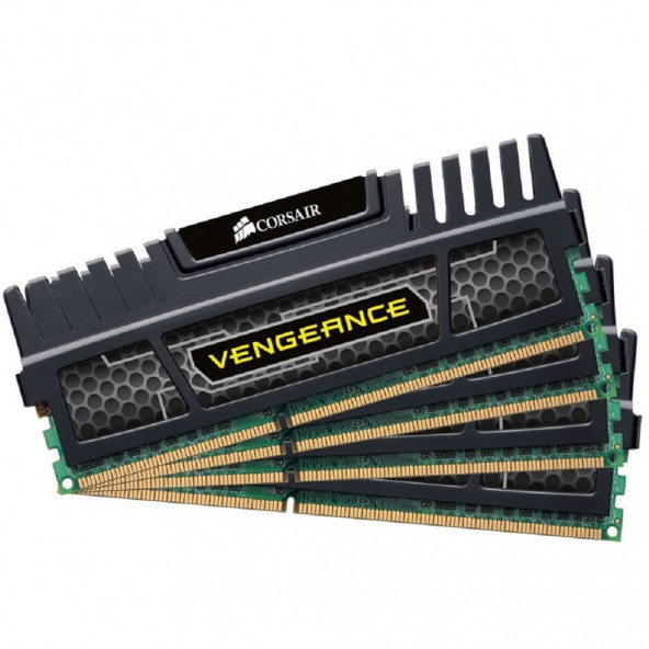 Corsair Vengeance CMZ16GX3M4A1600C9  (4GB X4) 16GB DDR3 1600 MHz Masaüstü Bellek - 1