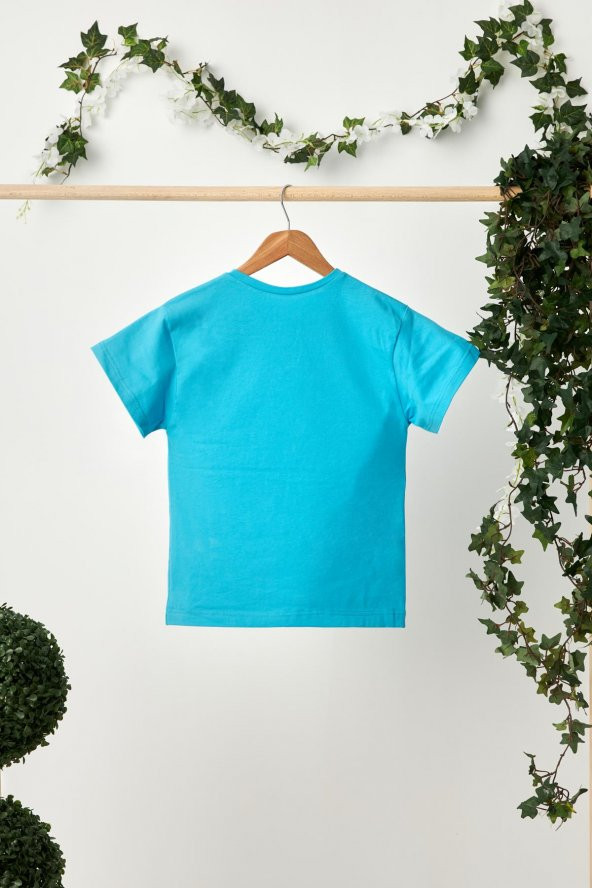 Aqua Kız Çocuk Kısa Kollu Bisiklet Yaka Terletmez, Yumuşak Rahat %100 Pamuklu Penye T-Shirt - 2