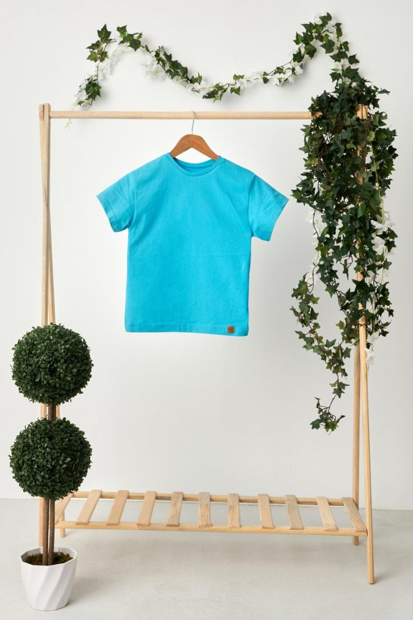 Aqua Kız Çocuk Kısa Kollu Bisiklet Yaka Terletmez, Yumuşak Rahat %100 Pamuklu Penye T-Shirt - 4