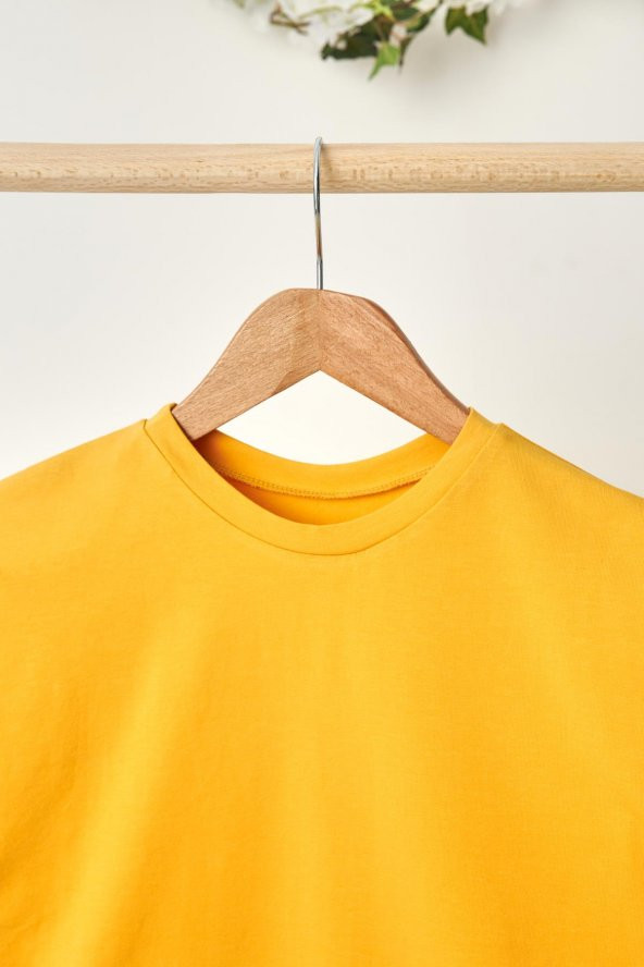 Hardal Kız Çocuk Kısa Kollu Bisiklet Yaka Terletmez, Yumuşak Rahat %100 Pamuklu Penye T-Shirt - 3