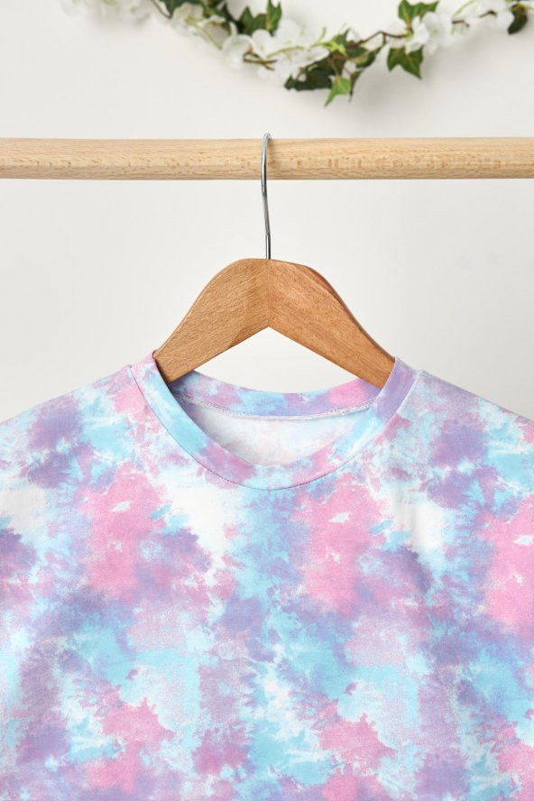 Batik Kız Çocuk Kısa Kollu Desenli Bisiklet Yaka Terletmez, Yumuşak Rahat %100 Pamuklu Penye T-Shirt - 3