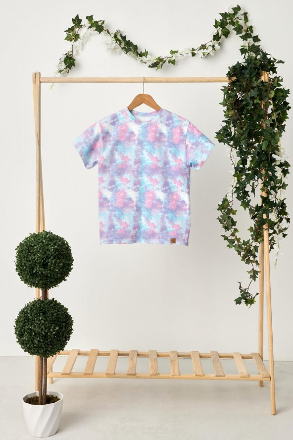 Batik Kız Çocuk Kısa Kollu Desenli Bisiklet Yaka Terletmez, Yumuşak Rahat %100 Pamuklu Penye T-Shirt - 4