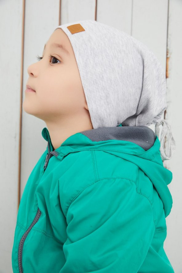 Erkek Bebek Çocuk Melanj Şapka Bere El yapımı Rahat Cild dostu %100 Pamuklu Kaşkorse - 1